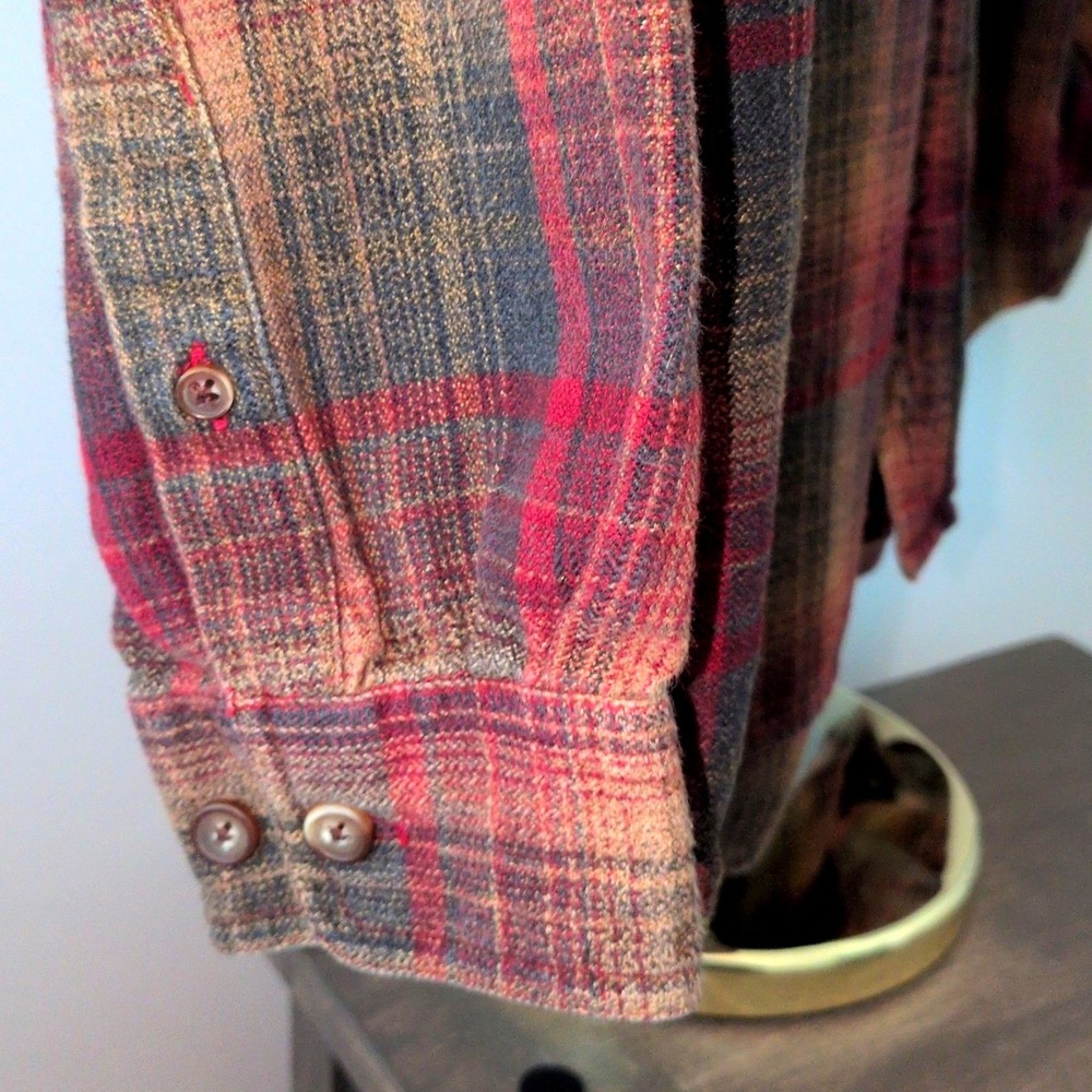 Clearwater Outfitters Flannel Shirt Womens XL Red Plaid Cotton Gorpcore Shirt - Picture 7 of 12